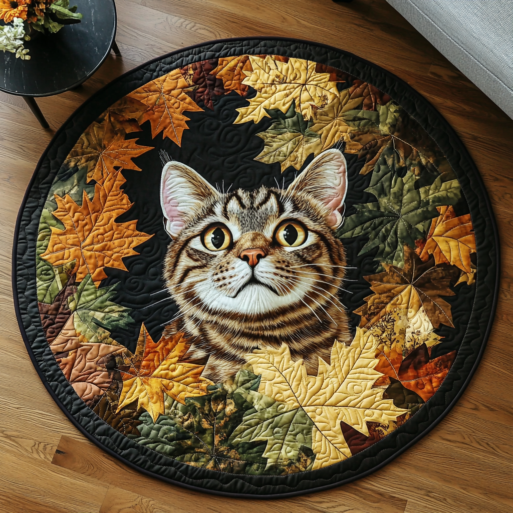 Enchanted Nook Quilted Round Mat Round Small Rugs Fun Fall Gift Ideas