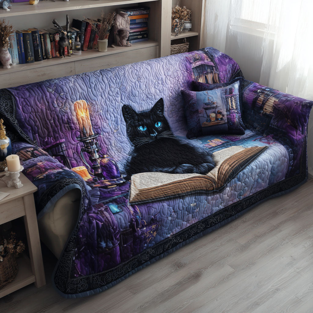 Enchanted Paws Quilted Sofa Cover Modern Living Room Book Gifts For Father's Day