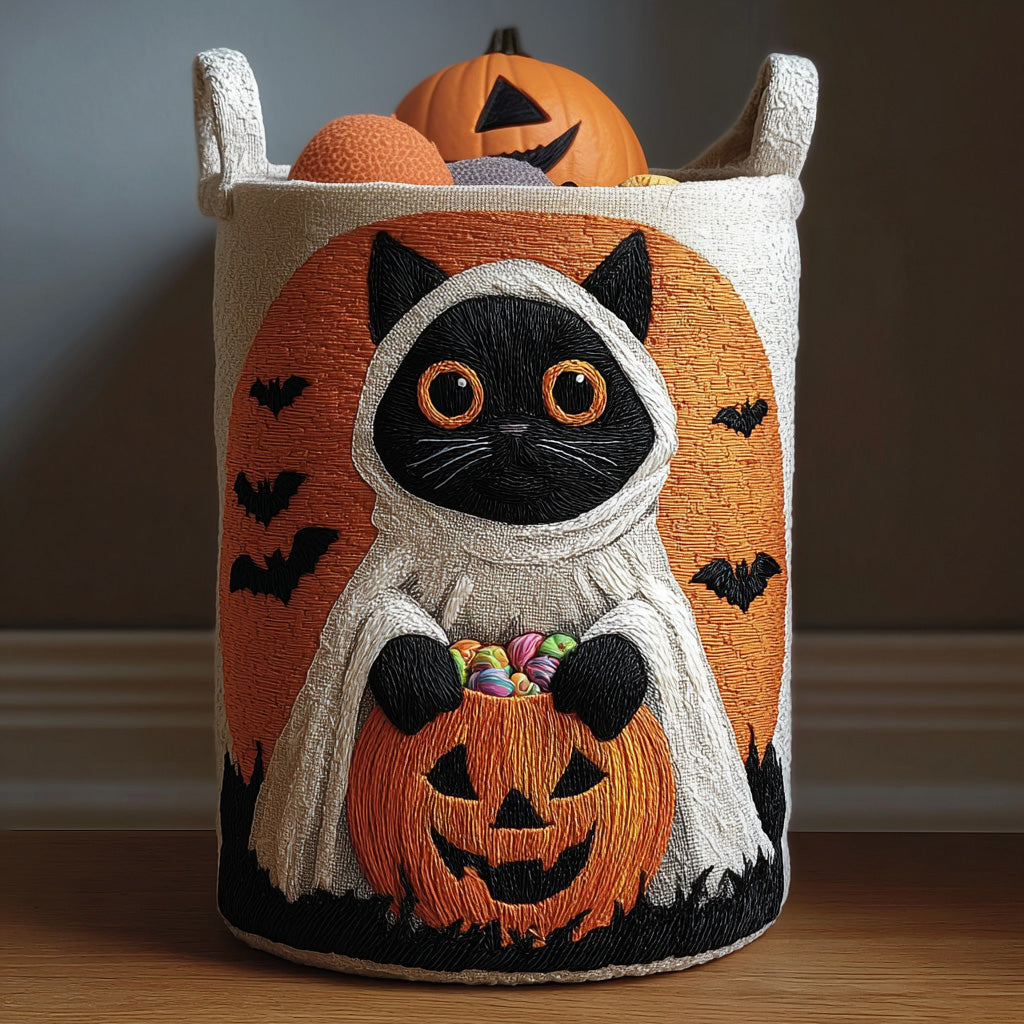 Enchanted Shadows Quilted Laundry Basket Coolest Laundry Baskets Cat Love Gifts Items