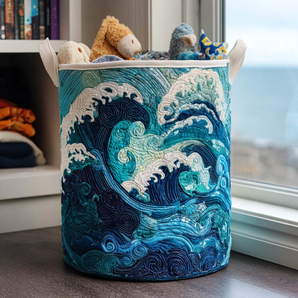 Endless Ocean Dream Quilted Laundry Basket Home Decor Stores Presents For New House Owners