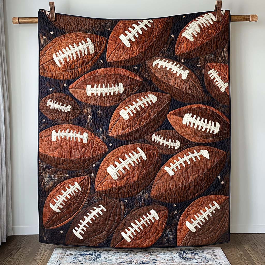 Endzone Warriors Quilted Blanket Bed Decorations Best Father's Day Gifts