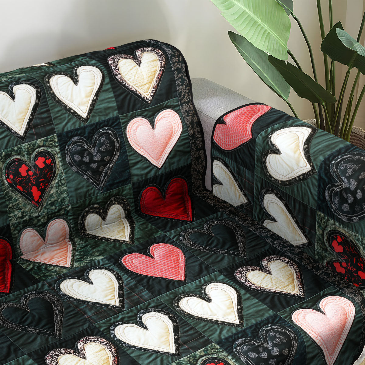 Eternal Embrace Quilted Sofa Cover Sofa Couch Cover Valentine Gift Ideas