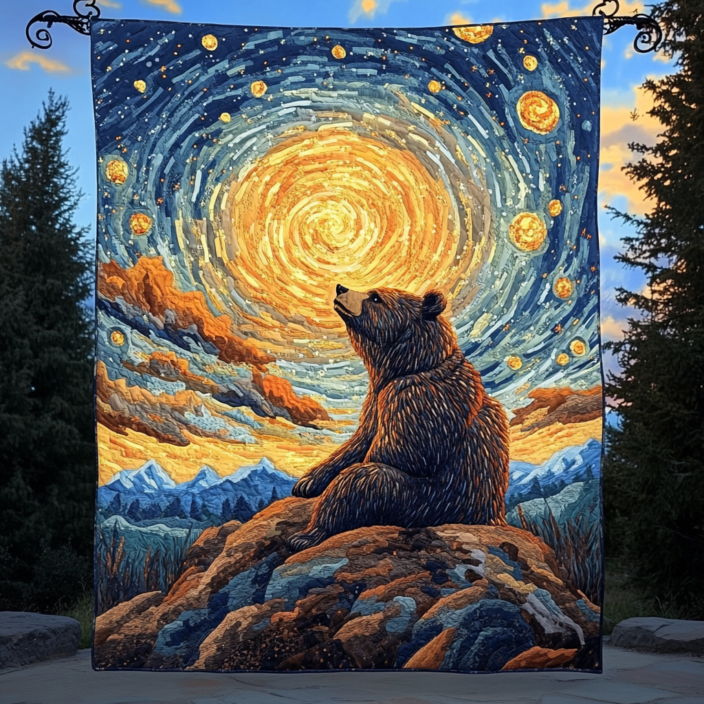 Eternal Forest Guardian Quilted Blanket Bedspreads Gifts For Father's Day From Wife