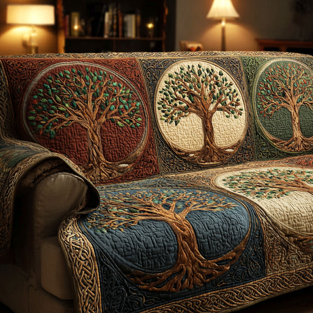 Eternal Roots Quilted Sofa Cover Sofa Protector Tree Of Life Gifts For Grangarents