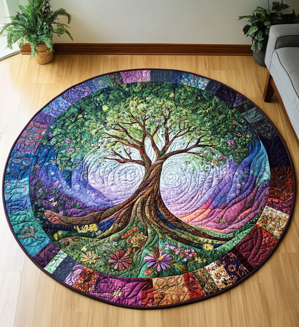 Eternal Spring Quilted Round Mat Family Room Furniture Ideas Tree Of Life Gifts For Mom