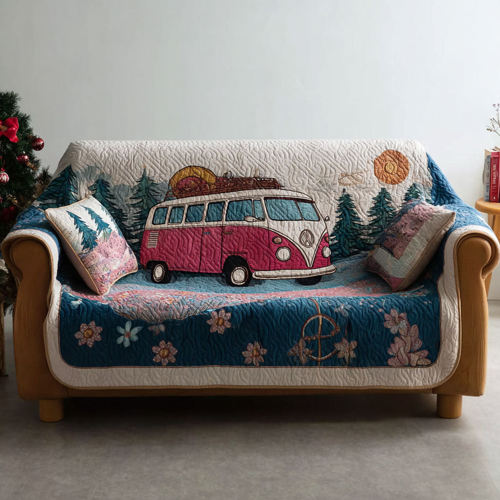 Eternal Wander Quilted Sofa Cover Sofa Couch Cover Best Gifts For Hippies