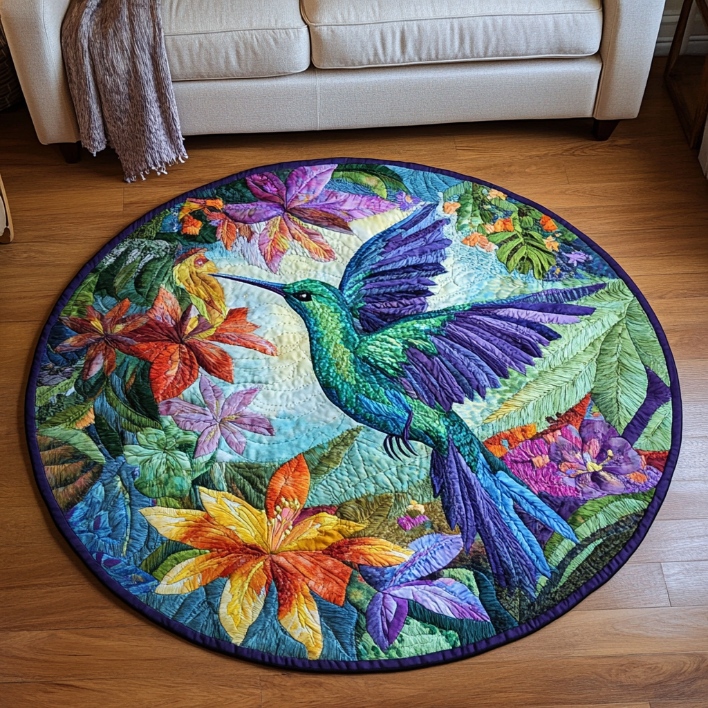 Ethereal Flutter Quilted Round Mat Living Room Theme Ideas Dad Gifts For Father's Day 2026