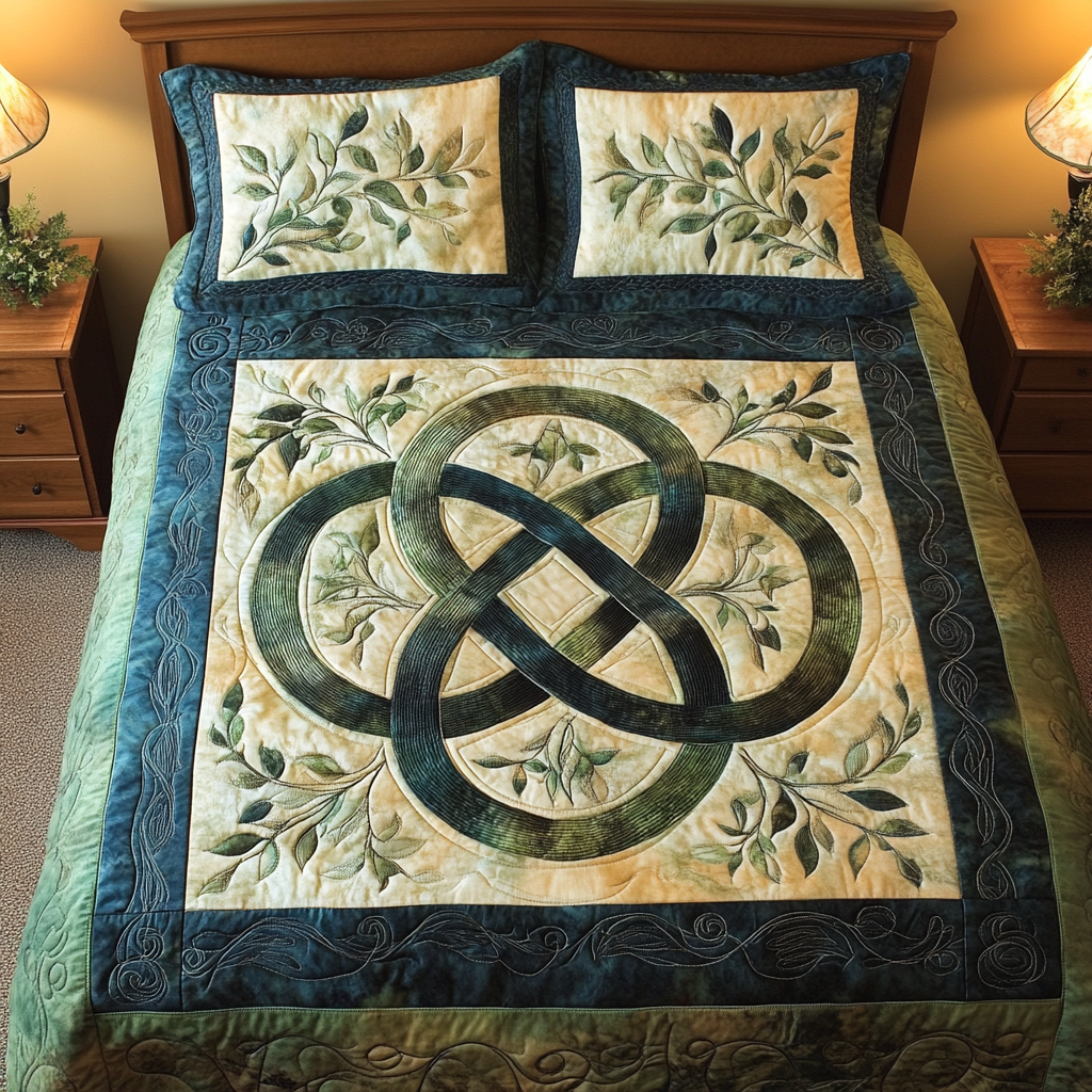 Ethereal Forest Quilted Bedding Set Unique Bed Sheet Set Mothers Day Gift For New Mother