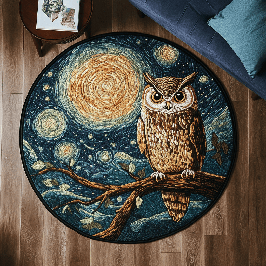 Ethereal Gaze Quilted Round Mat Living Room Furnishing Ideas Gifts For Father's Day From Daughter