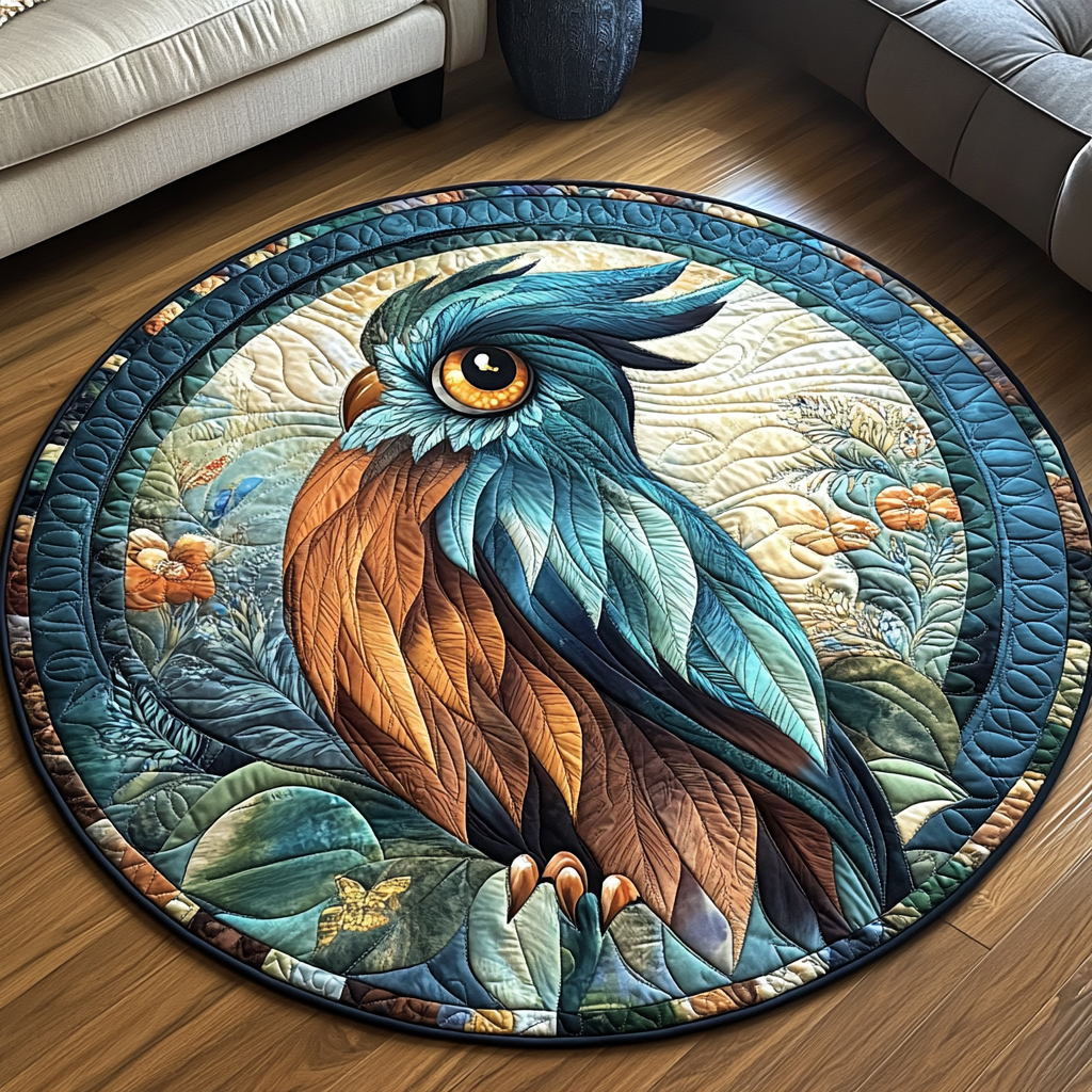 Ethereal Gaze Quilted Round Mat Modern Living Room Father's Day Gifts For Son In Law