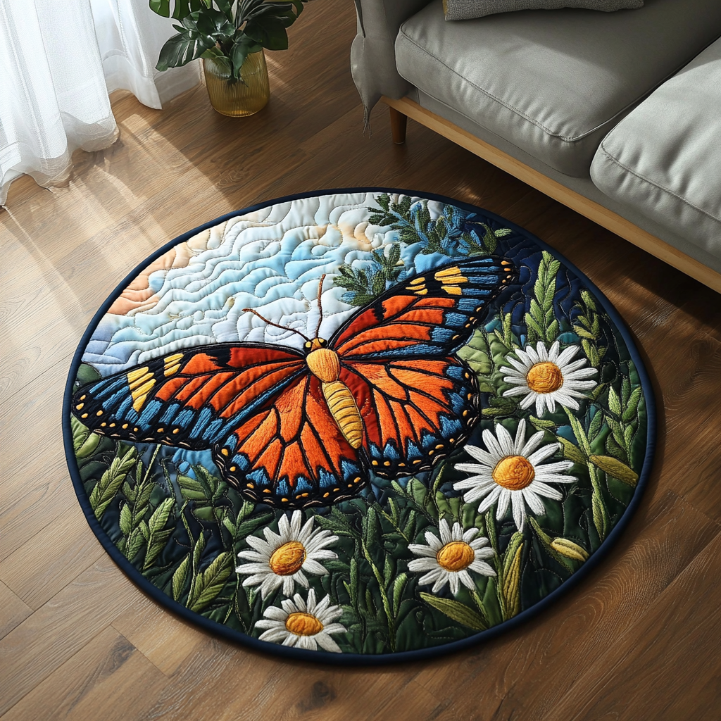 Ethereal Wings Quilted Round Mat Home Decor Styles Mother Gift Ideas