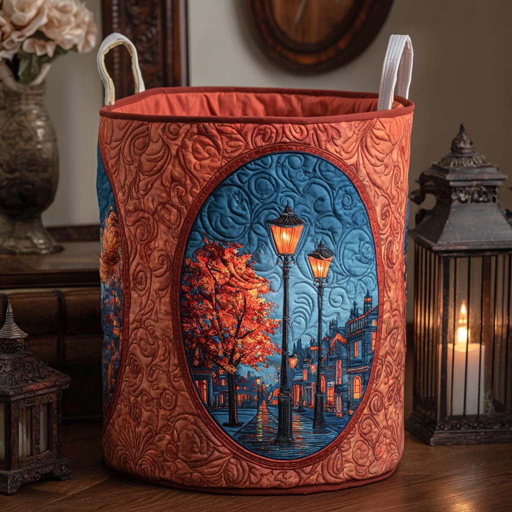 Evening Ember Quilted Laundry Basket Dirty Laundry Basket Special Birthday Gifts For Dad