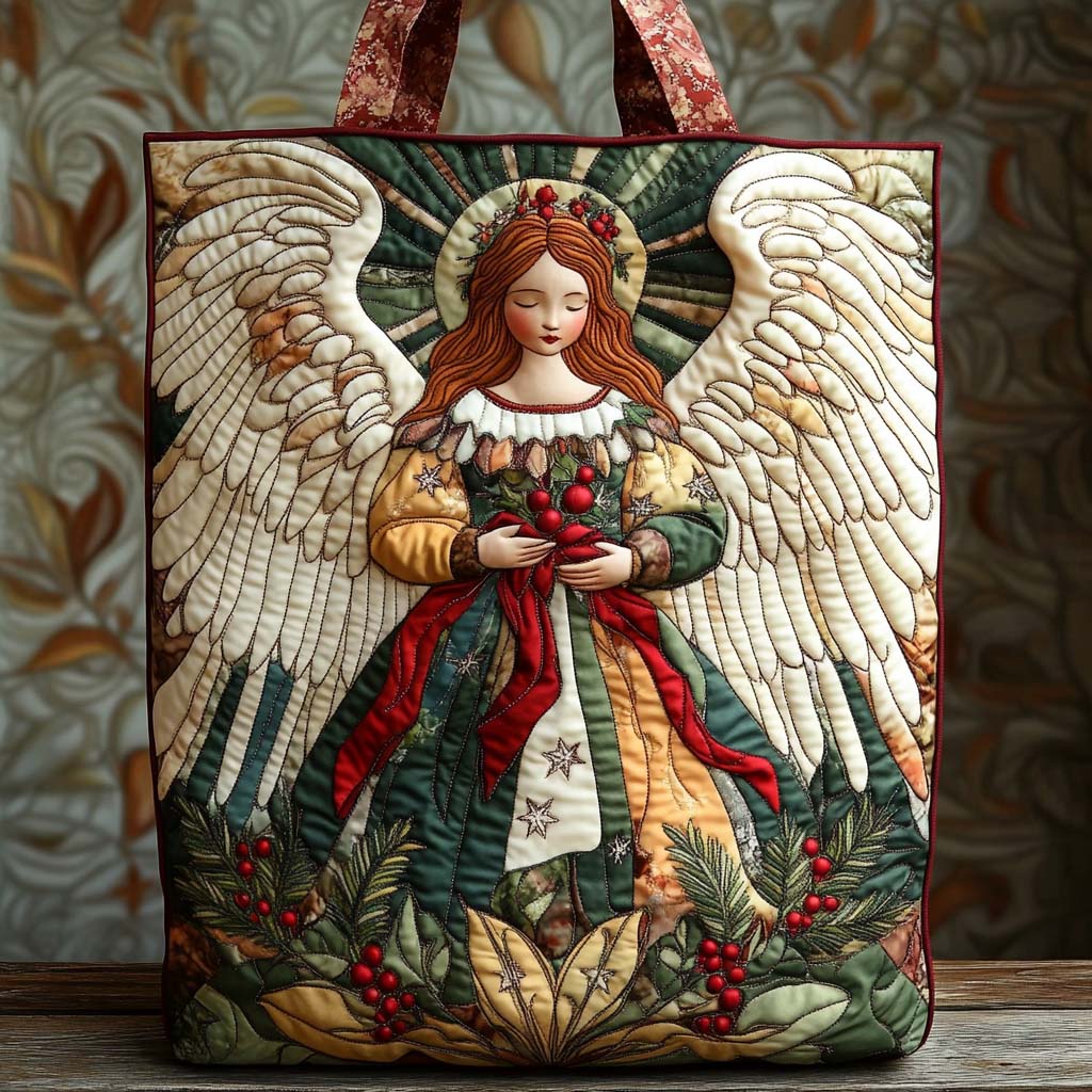 Evergreen Angel Hope Quilted Tote Bag Best Totes For Women Perfect Mother' Day Gifts