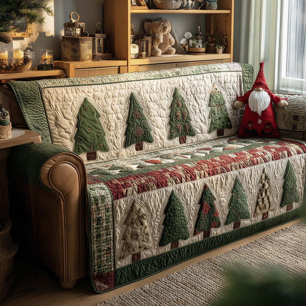Evergreen Cozy Pines Quilted Sofa Cover Nice Couch Covers Best Family Xmas Gifts