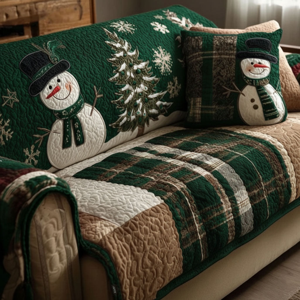 Evergreen Festive Nights Quilted Sofa Cover Sofa Protector Secret Santa Gifts