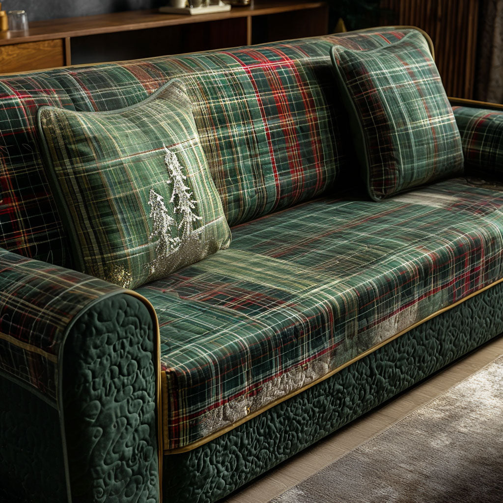 Evergreen Warmth Quilted Sofa Cover Sofa Couch Cover Christmas Gifts For Him