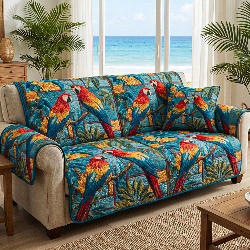 Exotic Escape Quilted Sofa Cover Cute Sofa Slipcovers Unique Gifts For Beach Lovers