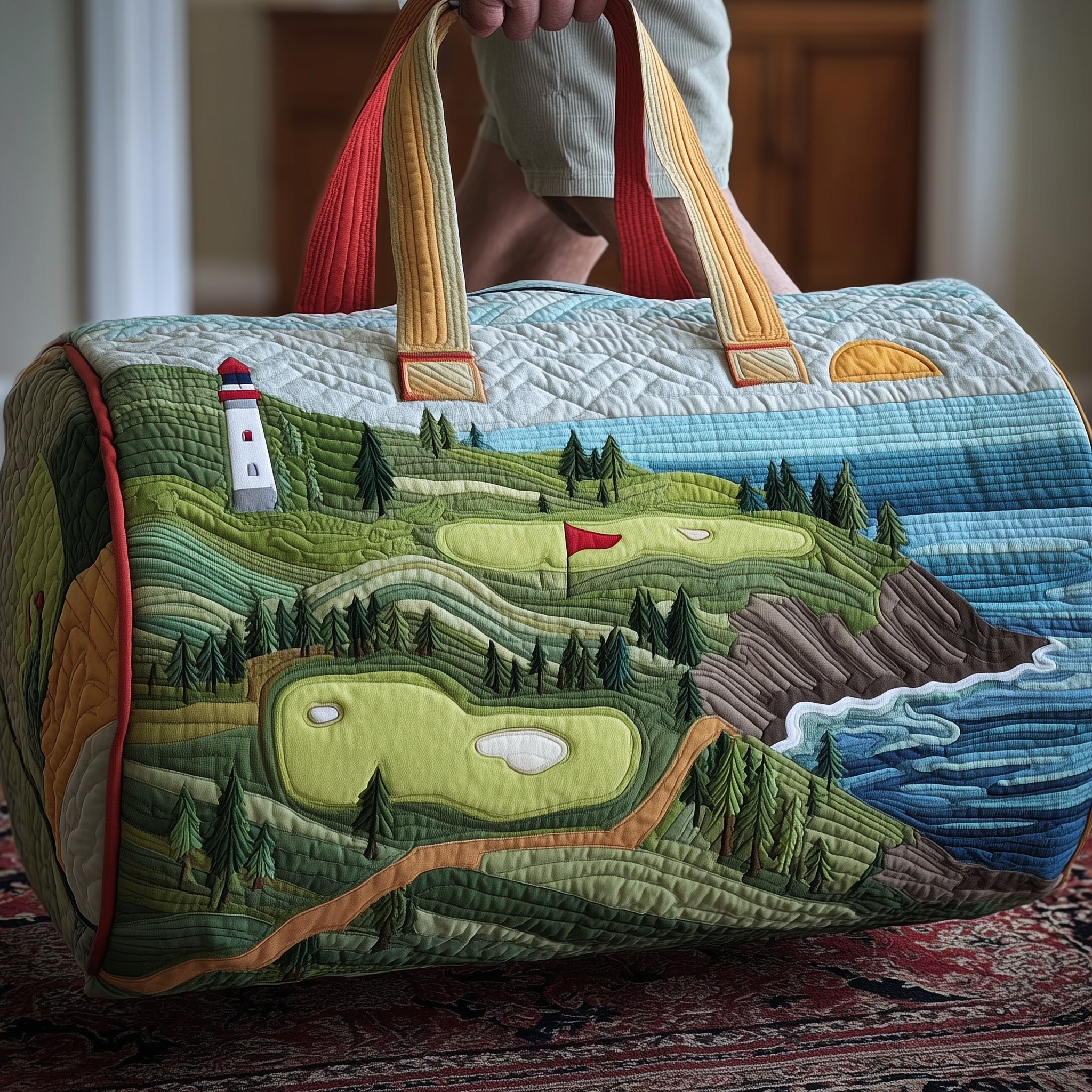 Fairway Dreams Quilted Duffle Bag Best Weekender Duffel Bag Mothers Birthday Present