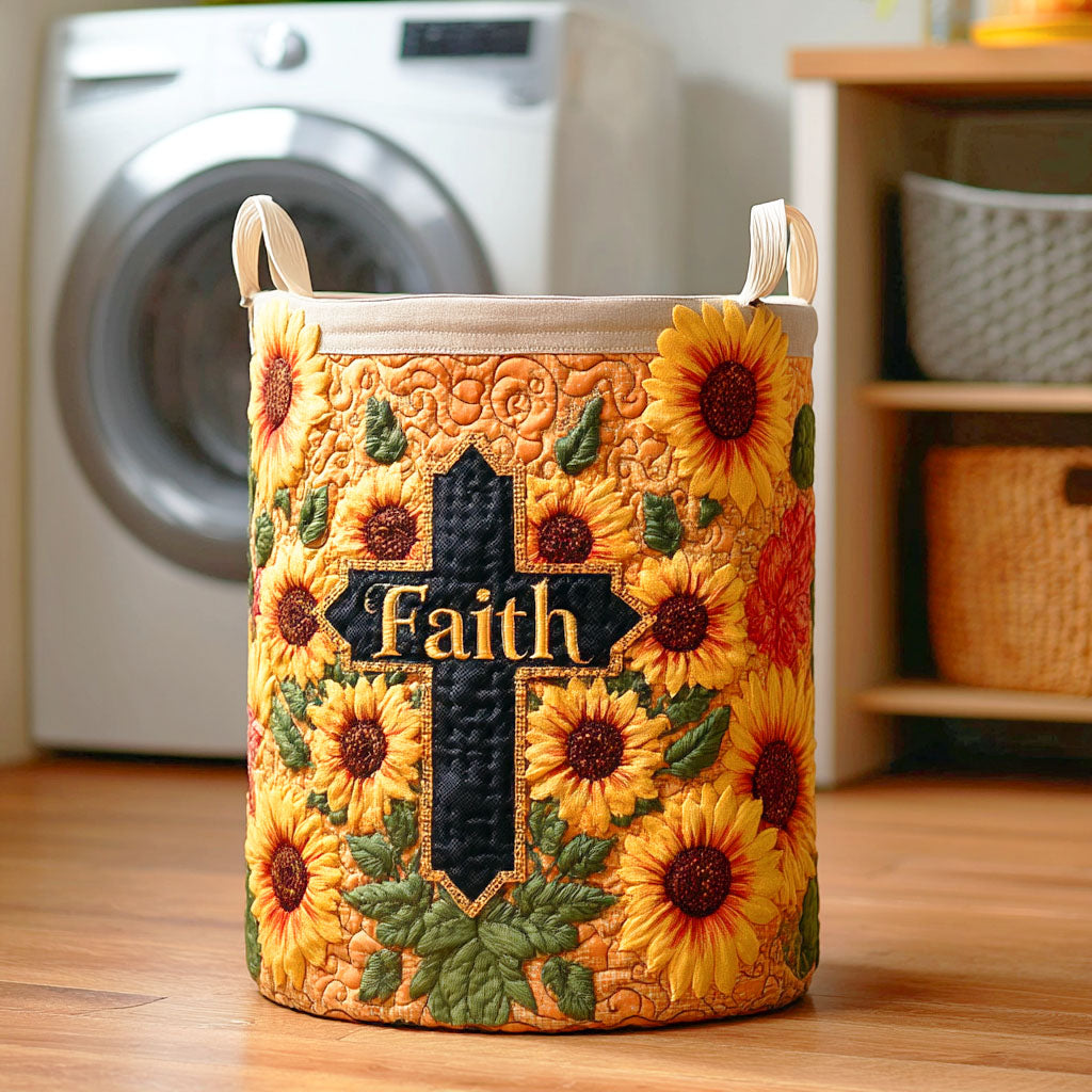 Faith Bloom Sunflower Quilted Laundry Basket Unusual Laundry Basket Last Minute Mothers Day Gifts