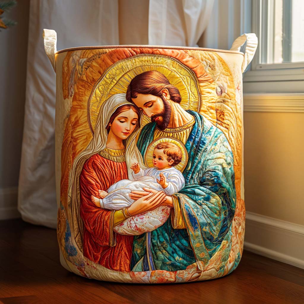 Faithful Heart Quilted Laundry Basket Dirty Clothes Basket Nice Christian Gifts