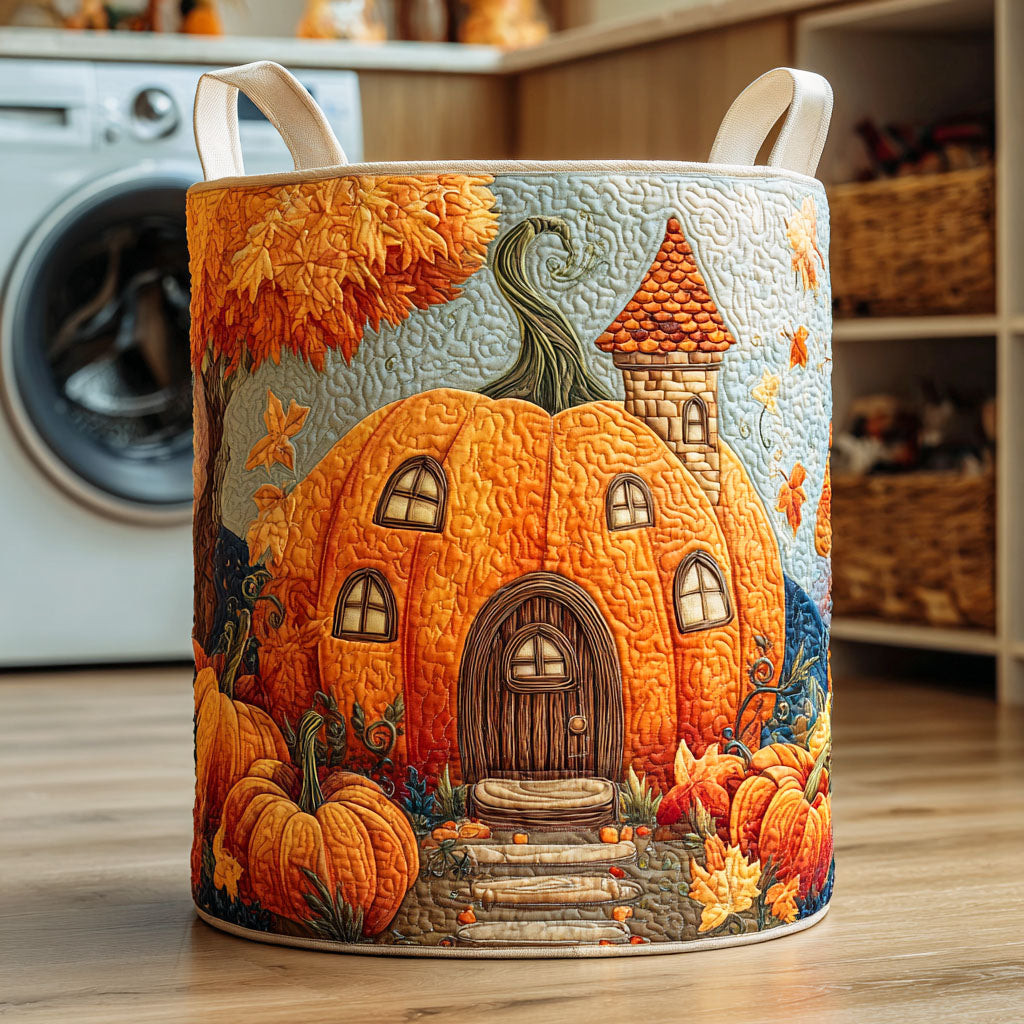 Falling Leaves Quilted Laundry Basket Nice Laundry Hamper Grandmother Mothers Day Gifts