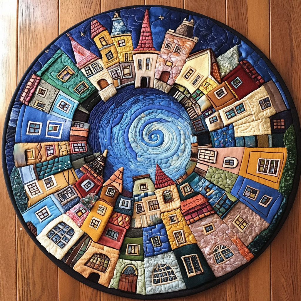 Fantasy Hamlet Quilted Round Mat Round Kitchen Carpet Mother's Day Gifts From Daughter