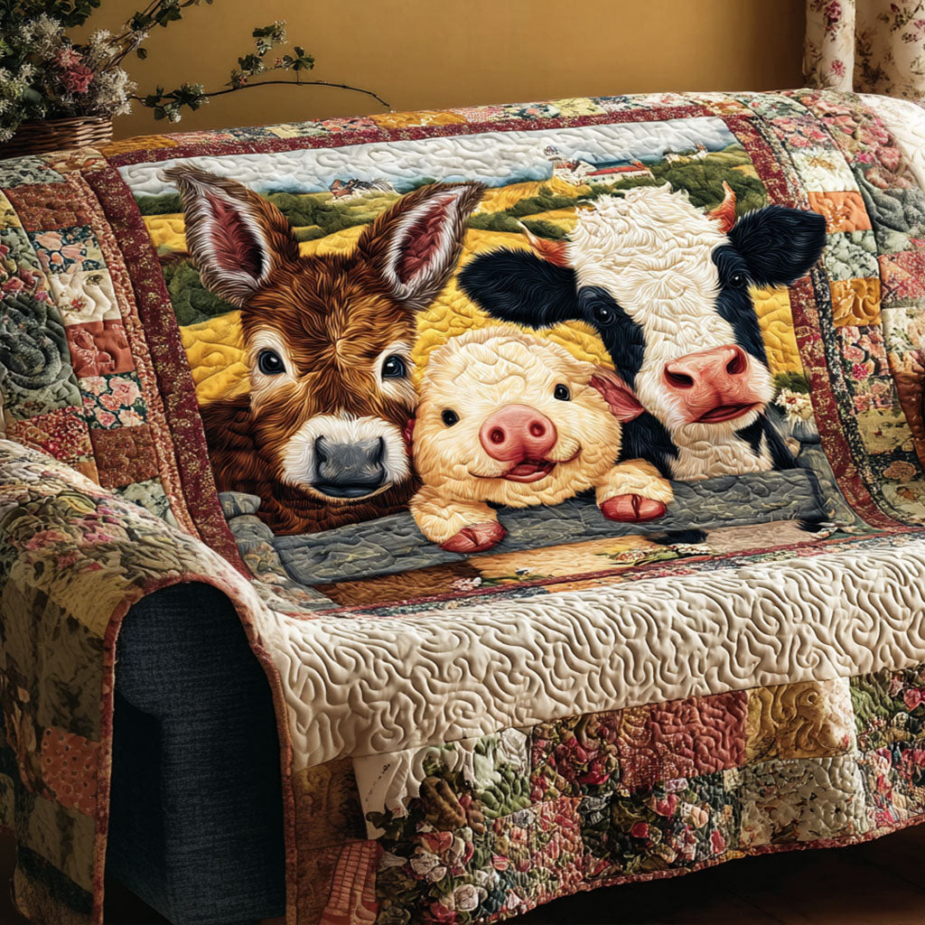 Farm Companions Quilted Sofa Cover Furniture Slipcovers Presents For Farmers