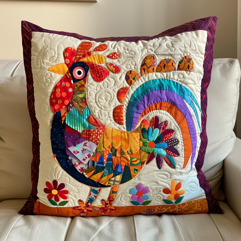Farm Fresh Feathers Quilted Pillow Case Square Pillow Cases Present For Men