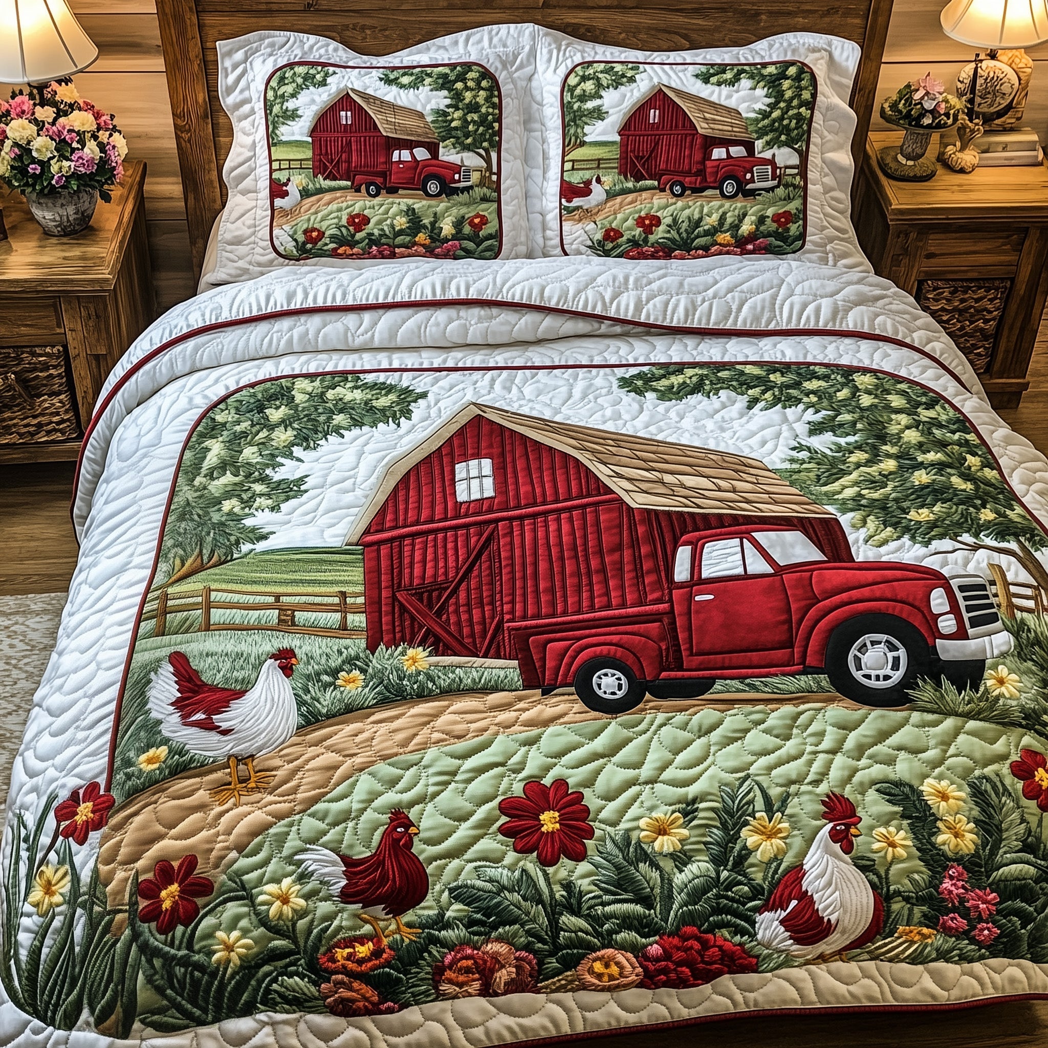 Farmhouse Hauler Quilted Bedding Set Best Bedding Sets Something Special For Fathers Day