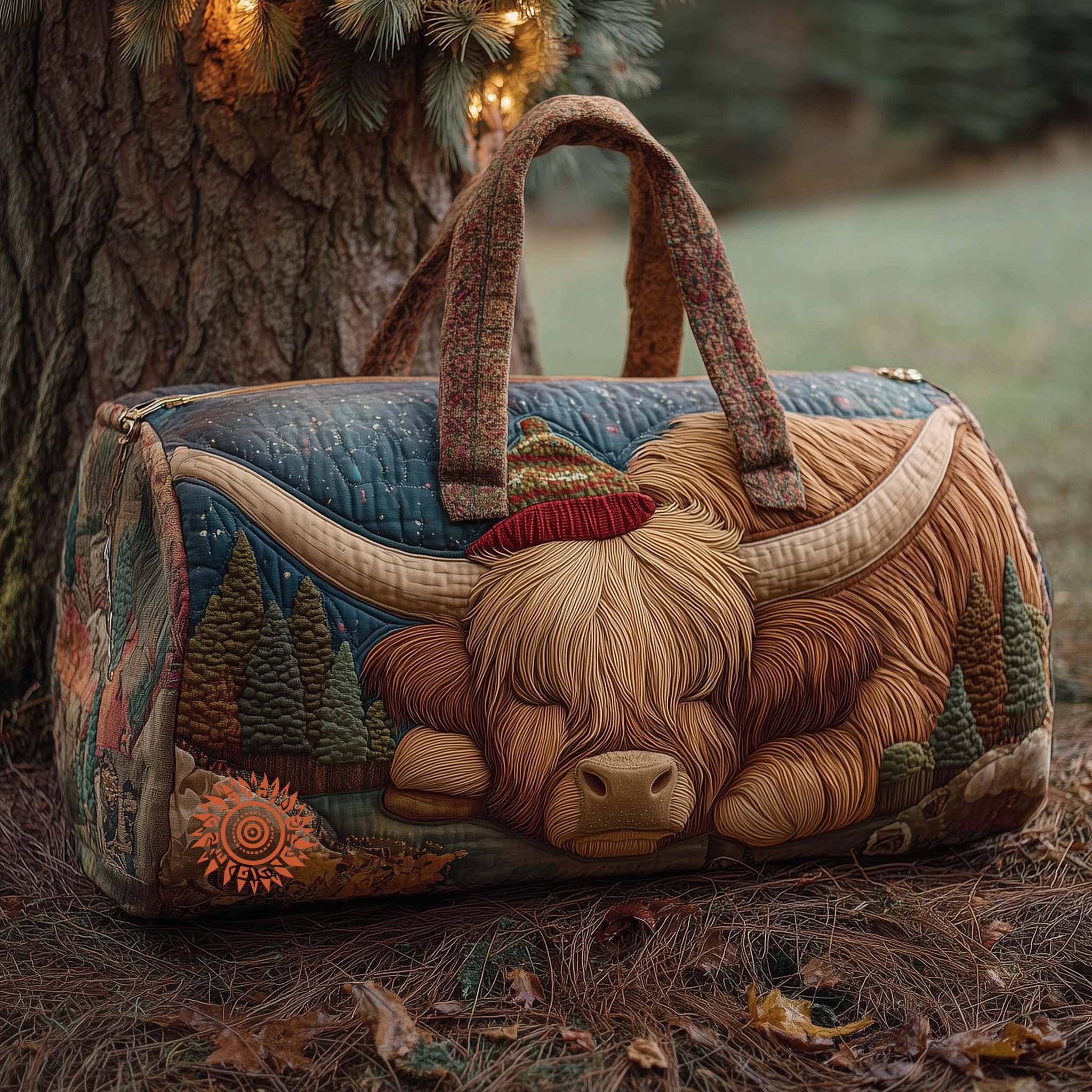 Farmstead Cow Quilted Duffle Bag Cute Duffle Bag For Ladies Best Moms Day Gifts