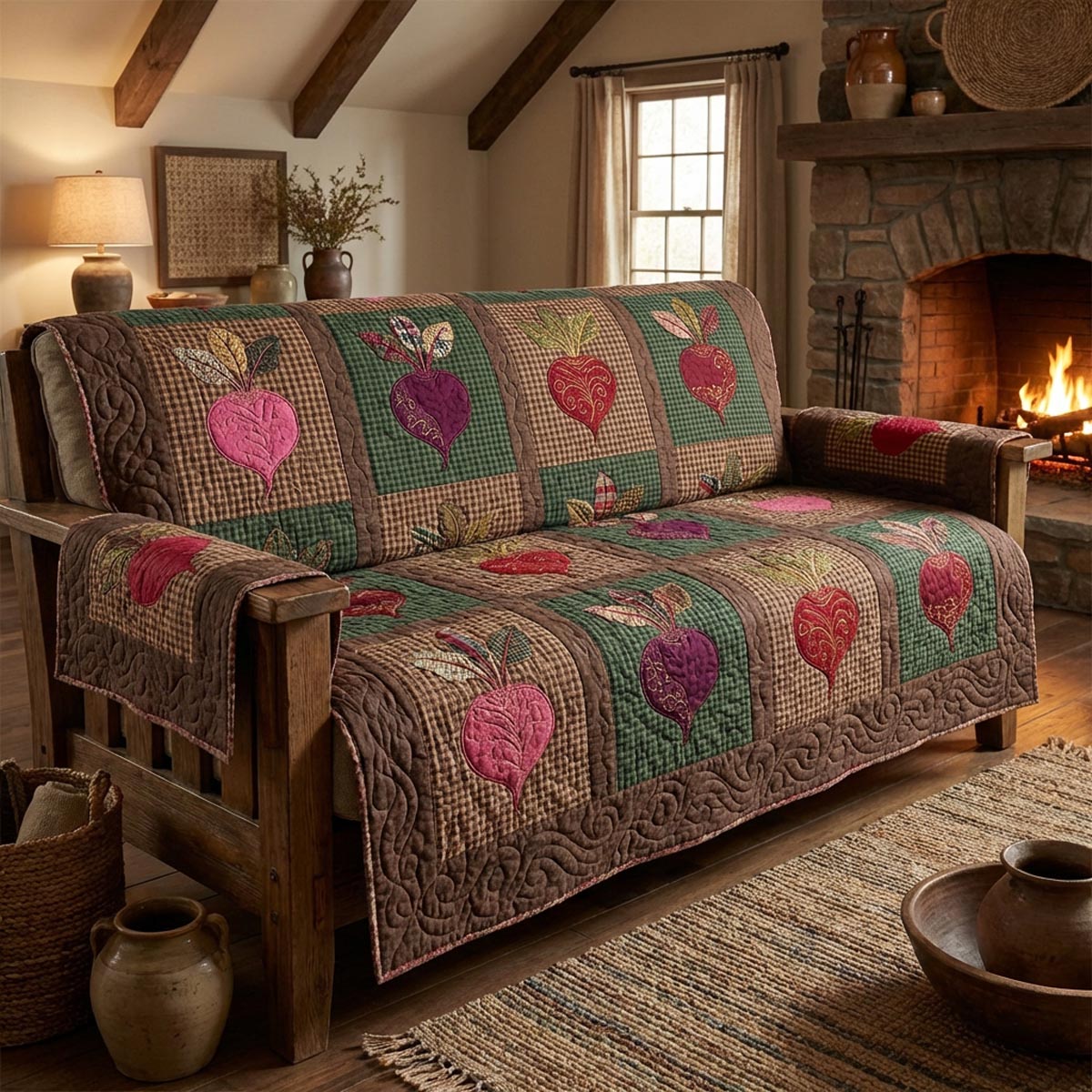 Farmstead Roots Quilted Sofa Cover Couch Cover Best Gifts For Beekeepers