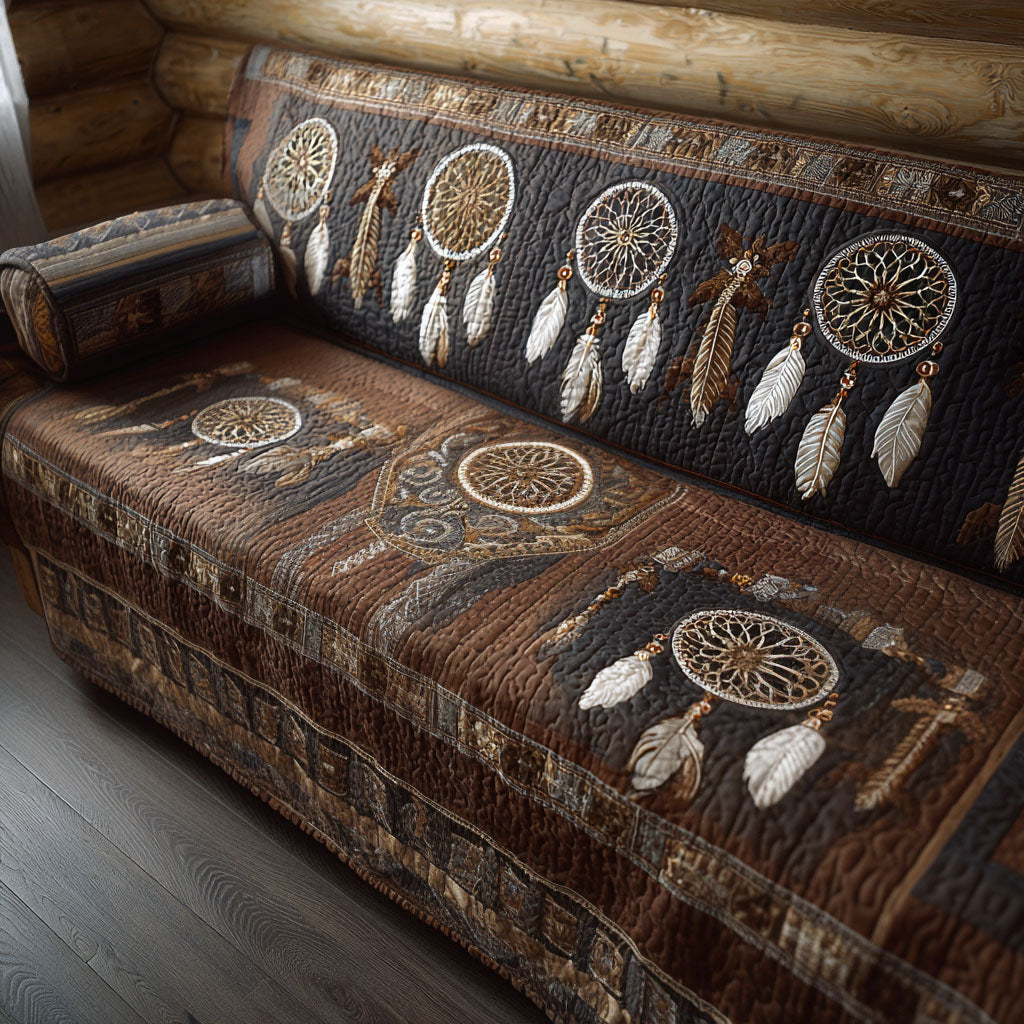 Feather and Earth Quilted Sofa Cover Best Sofa Covers Native American Christmas Gifts