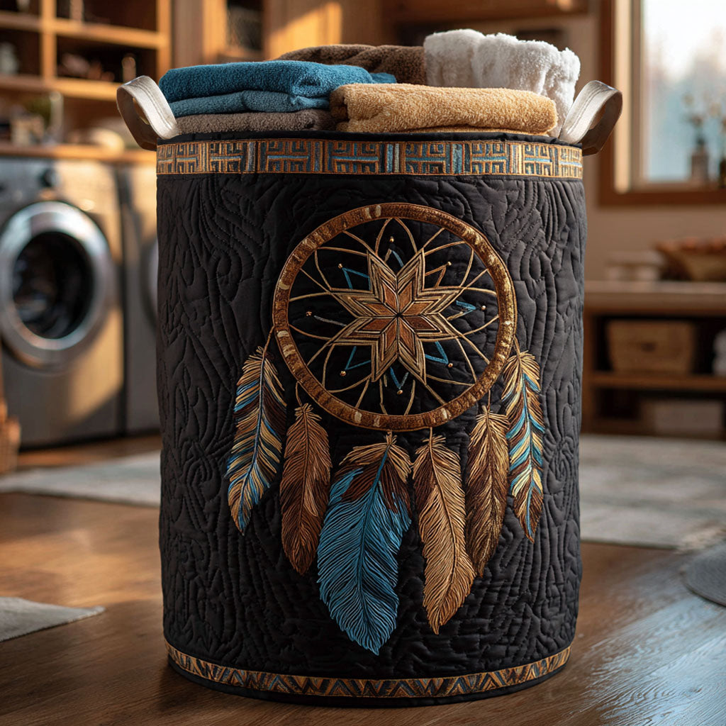 Feather Vision Quilted Laundry Basket Biggest Laundry Basket Native American Related Presents