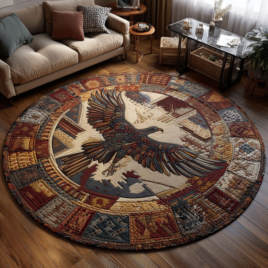 Feathered Balance Quilted Round Mat Round Mats For Sale Native American Gifts For Him