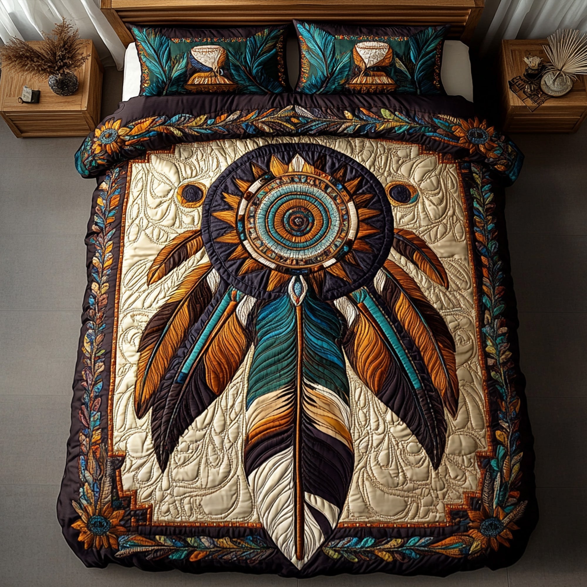 Feathered Harmony Quilted Bedding Set Best Sheets Ever Cowboy Theme Diaper Cake