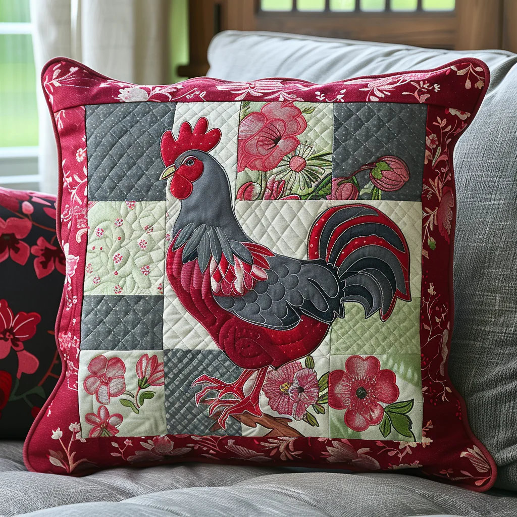 Feathered Haven Quilted Pillow Case Nature Pillow Cover Great Gifts For Sister