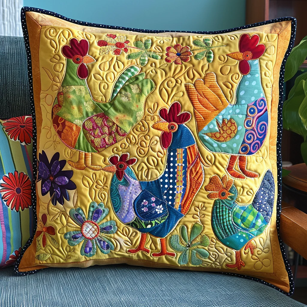 Feathered Nap Quilted Pillow Case Nature Pillow Cover Great Gifts For Mom