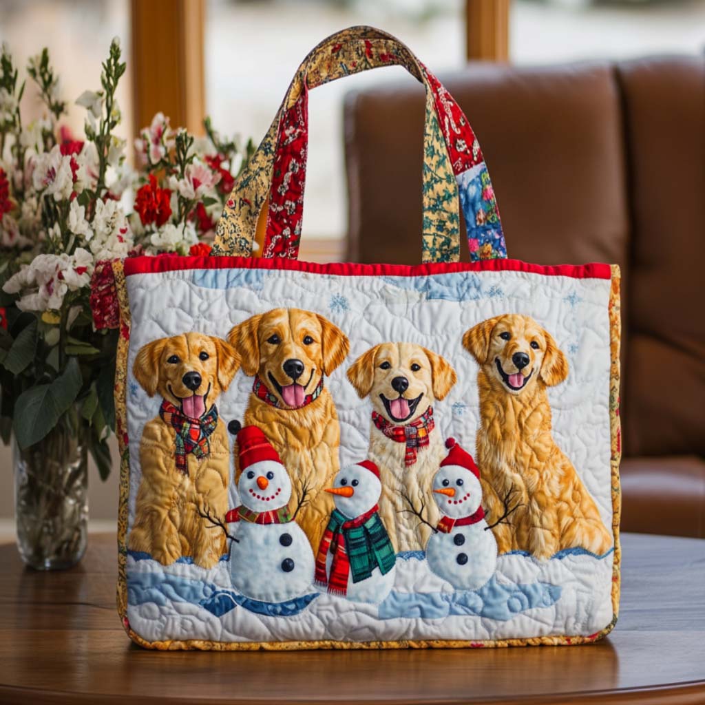 Festive Friend Quilted Tote Bag Shoulder Bags For Women Christmas Gift For Girlfriend