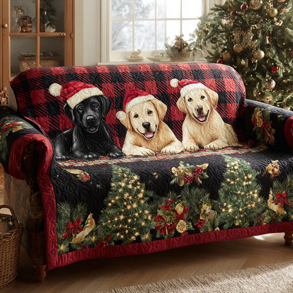 Festive Friends Quilted Sofa Cover Indoor Decor French Bulldog Items Gifts