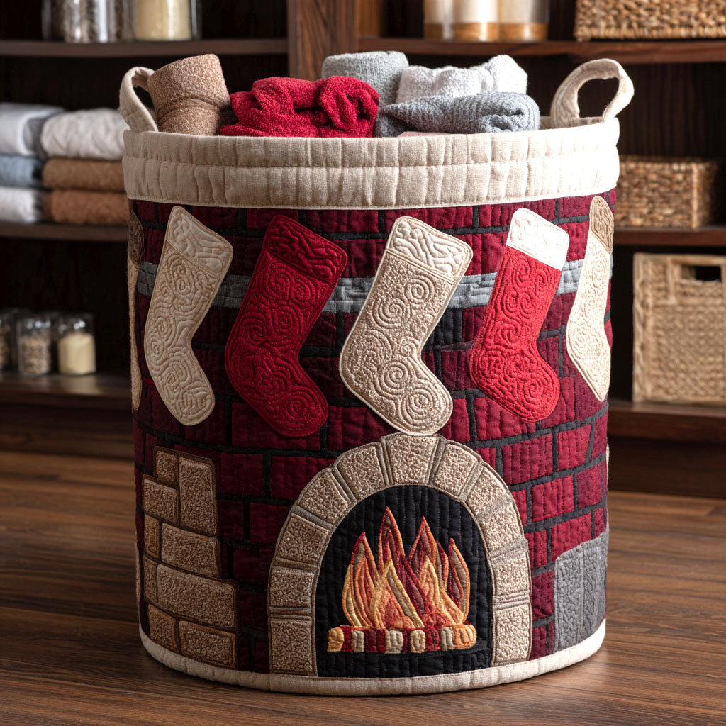 Festive Hearth Quilted Laundry Basket Nice Laundry Hamper Family Christmas Present Ideas