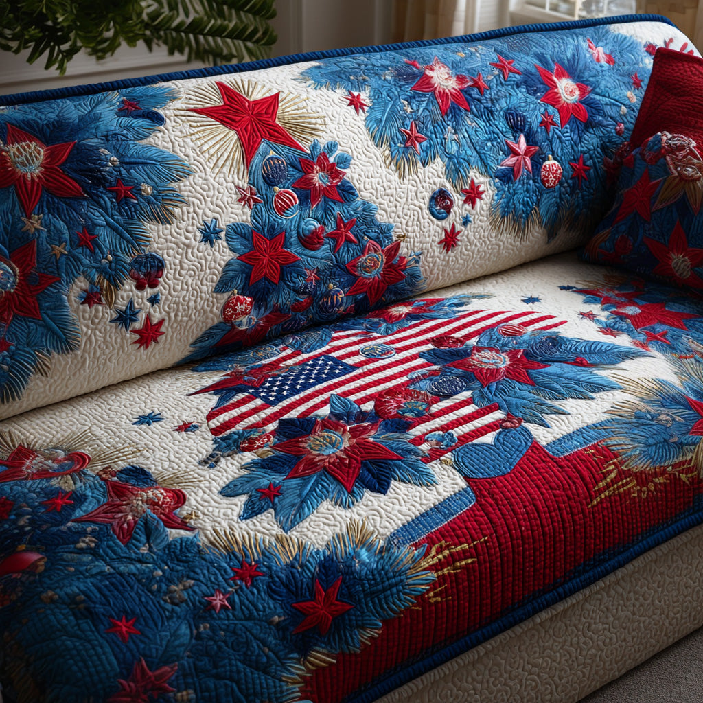 Festive Pine Pride Quilted Sofa Cover Couch And Sofa Covers 4Th Of July Gifts