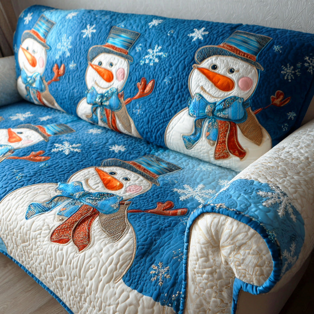Festive Ribbon Dream Quilted Sofa Cover Sofa Couch Cover Family Xmas Presents