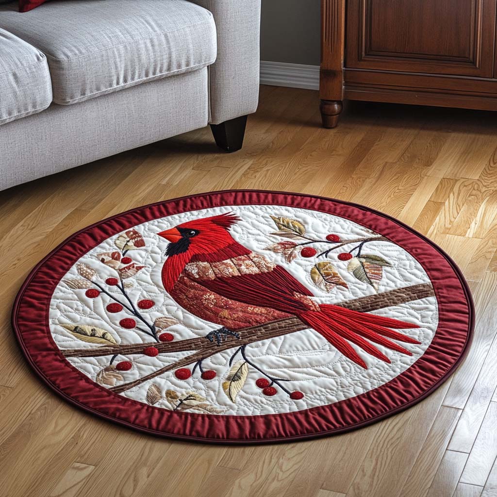 Festive Scarlet Circle Quilted Round Mat Living Room Theme Ideas Christmas Gifts For Brother In Law