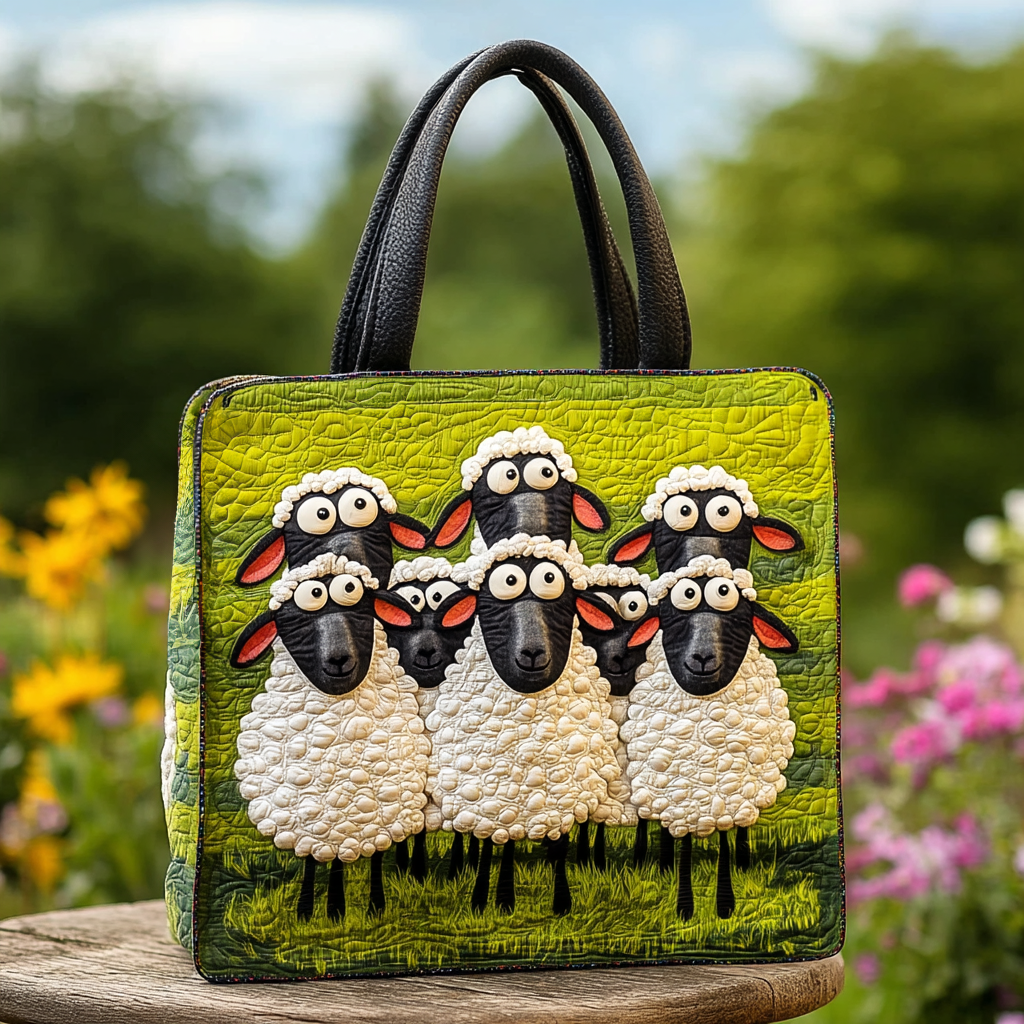 Field Sheep Quilted Tote Bag The Best Tote Grandmother Mothers Day Gifts