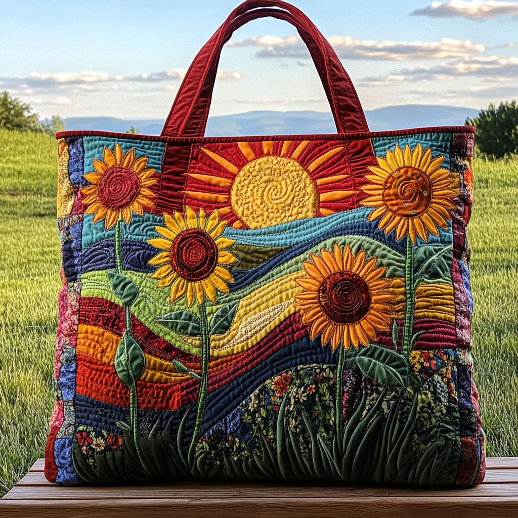 Fields of Joy Quilted Tote Bag Best Bags For Women Mother Daughter Gifts