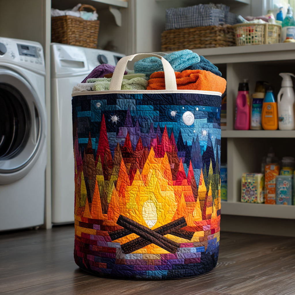 Fire Night Quilted Laundry Basket Unusual Laundry Basket Meaningful Father's Day Gifts