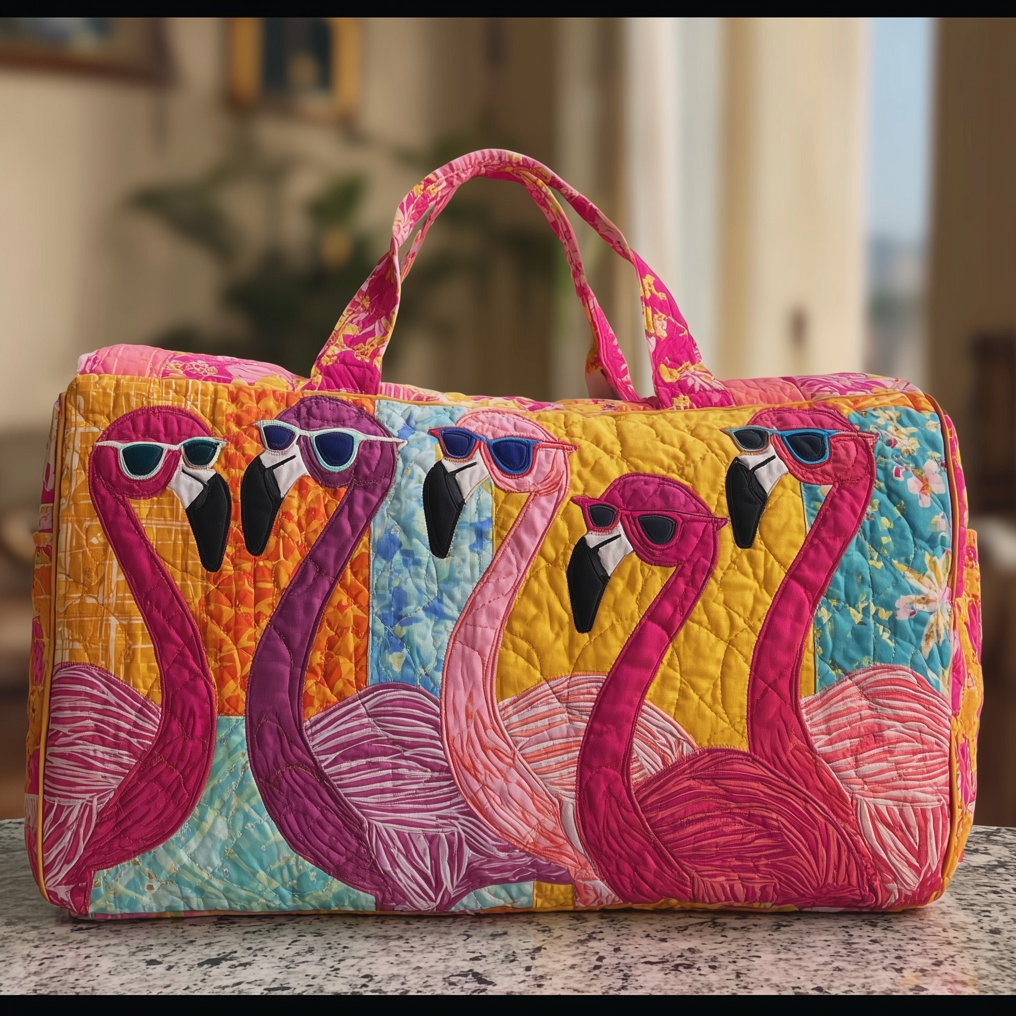 Flamingo Quilted Duffle Bag Best Womens Travel Bags Best Mum Gifts