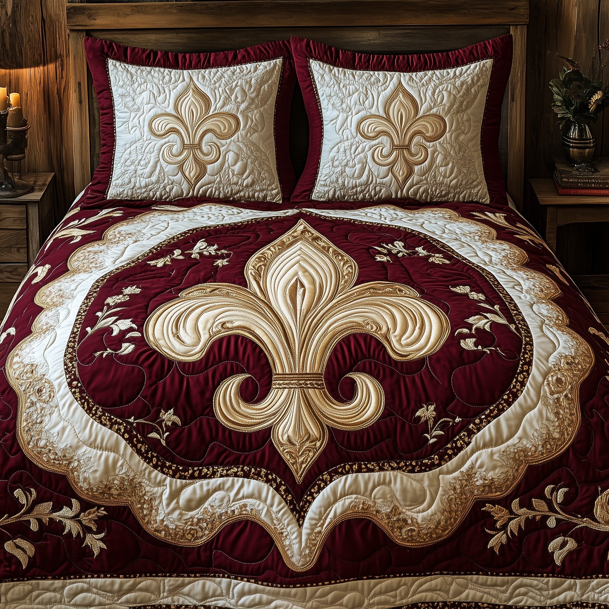 Fleur de lis Carnival Quilted Bedding Set Nice Bed Sheet Sets Mardi Gras Presents
