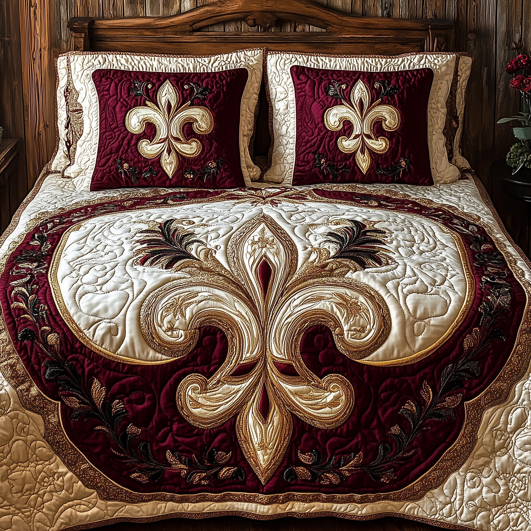 Fleur de lis Quilted Bedding Set Good Sheet Sets Mardi Gras Themed Gifts