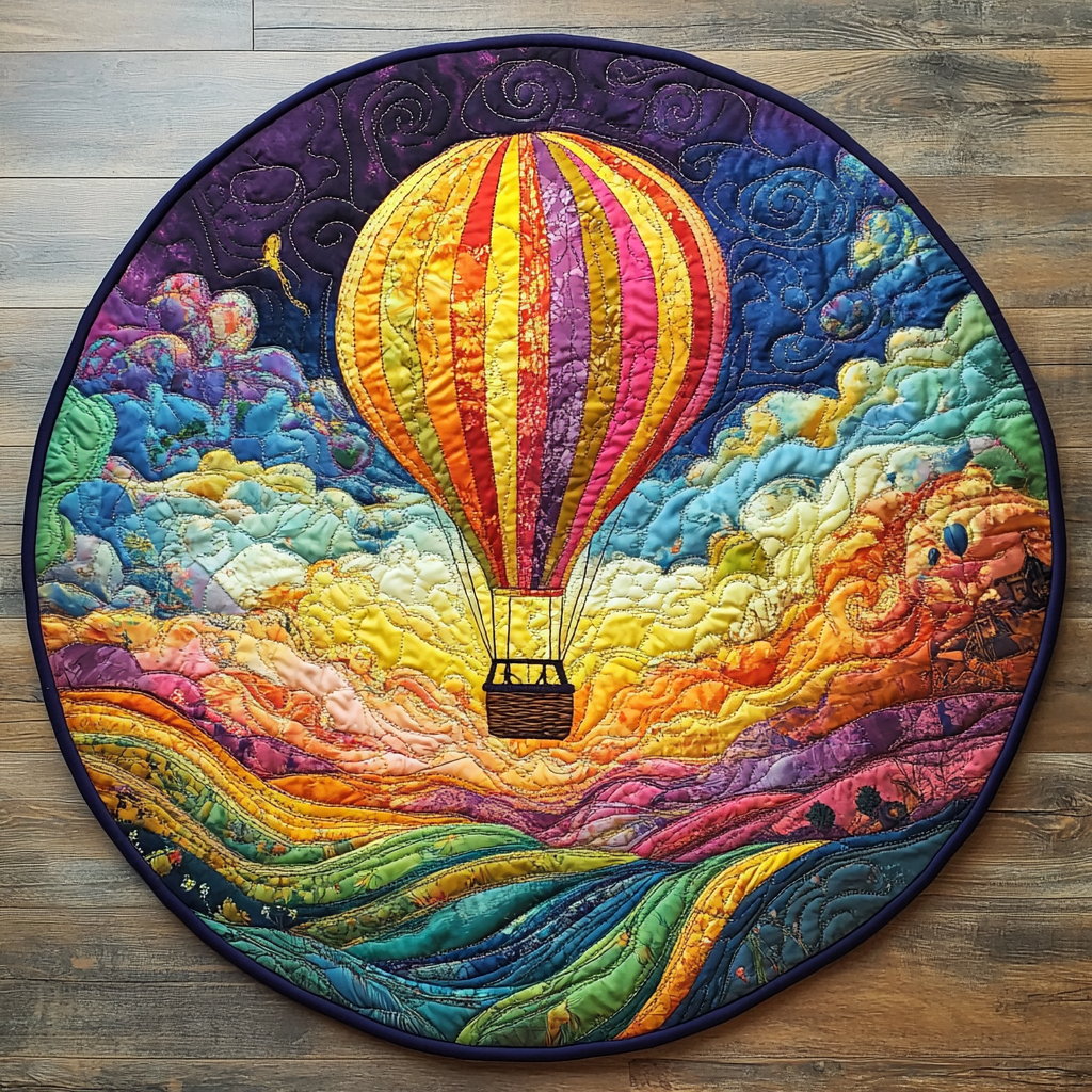 Floating Dreams Quilted Round Mat Circle Rugs Small Good Gifts For Mom Birthday